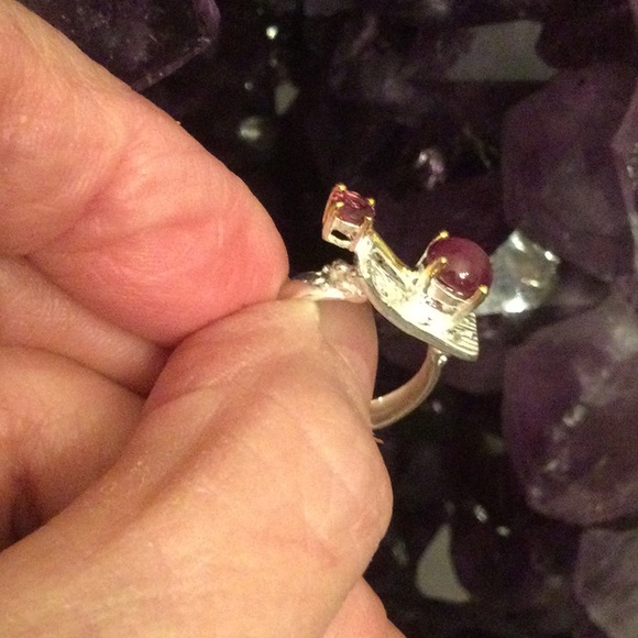 Rare Genuine Star Ruby & Rhodolite Ring, One of a Kind - Picture 12 of 16